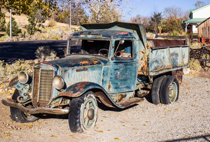 Vintage rusty dump truck