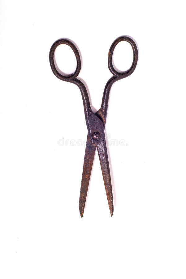 Antique Dirty Rusty Metal Cutting Shears Stock Photo - Download