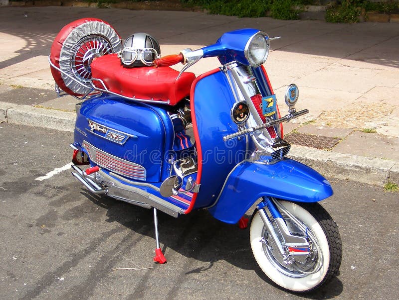 Vintage scooter Lambretta editorial image. Image of motor 31013665