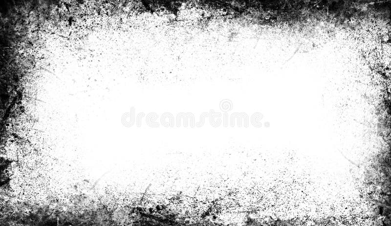 Vintage scratched grunge border overlays on isolated white background stock illustration Vintage scratched grunge border overlays on isolated white background stock illustration