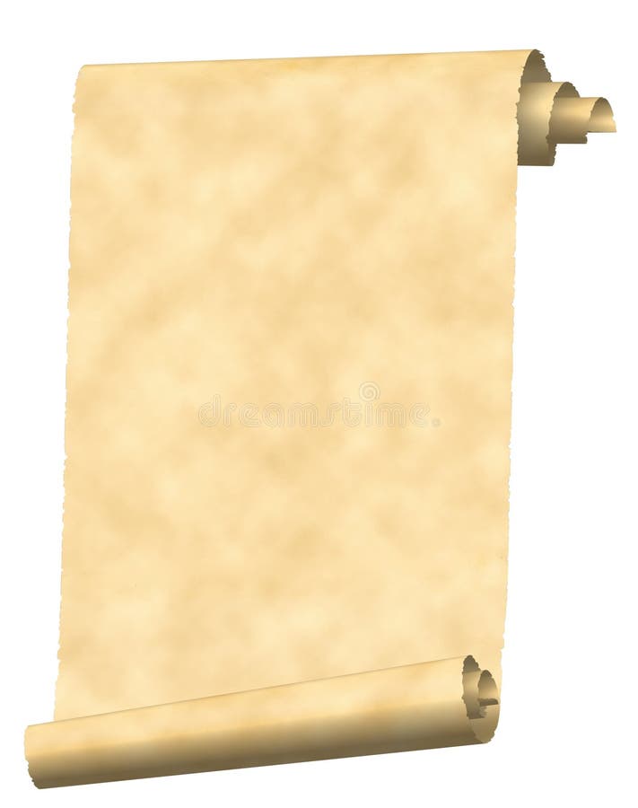 Vintage scroll paper vector illustration