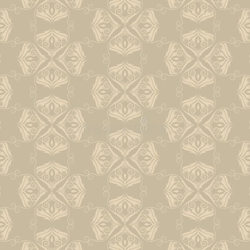 Vintage Seamless Floral Wallpaper. Stock Vector Illustration of