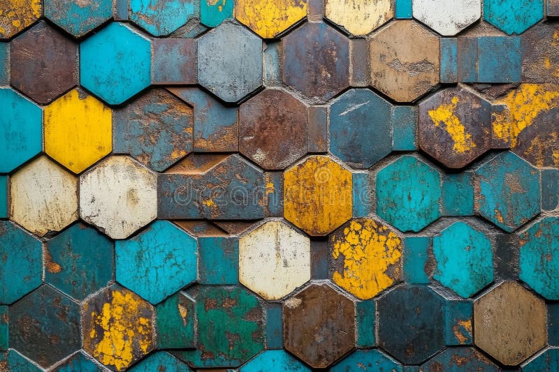 Vintage seamless pattern with an attrition effect. Patchwork carpet. Hand-drawn seamless abstract pattern created from stock photography