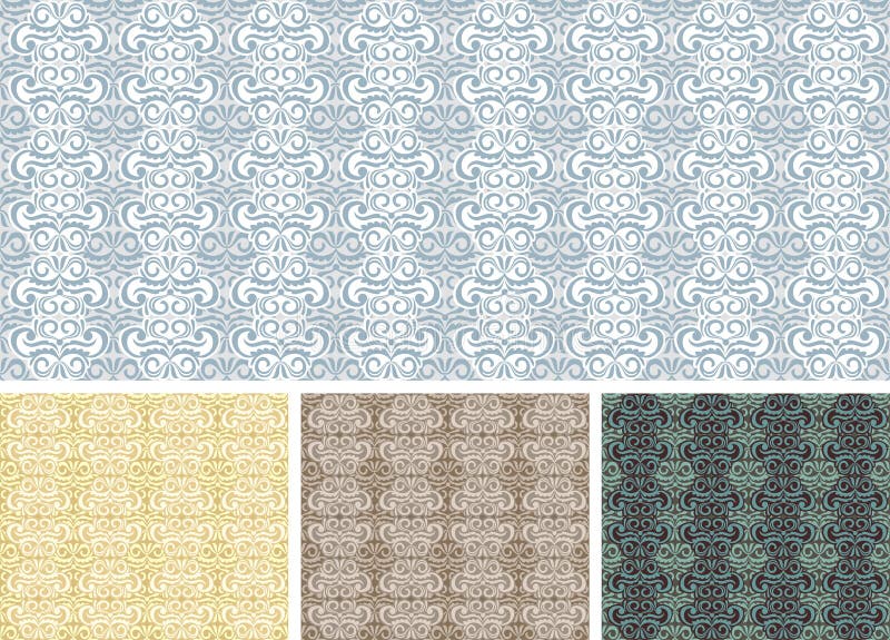 Vintage seamless pattern / vector background stock illustration