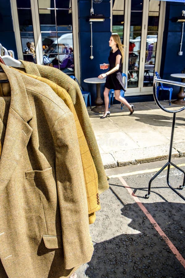Vintage and secondhand market in Portobello Road in Notting Hill