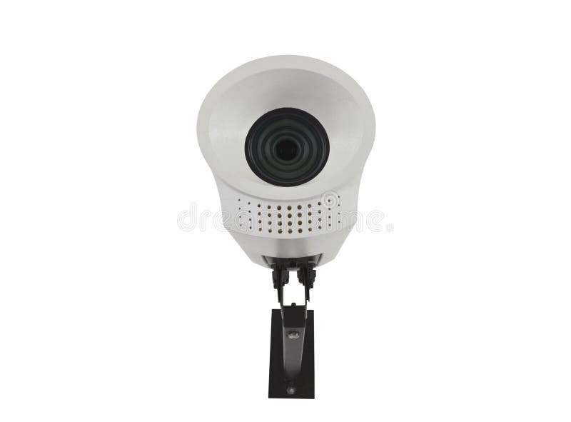 Vintage security camera isolated on white. Old cctv monitor stock images, royalty-free photos and pictures
