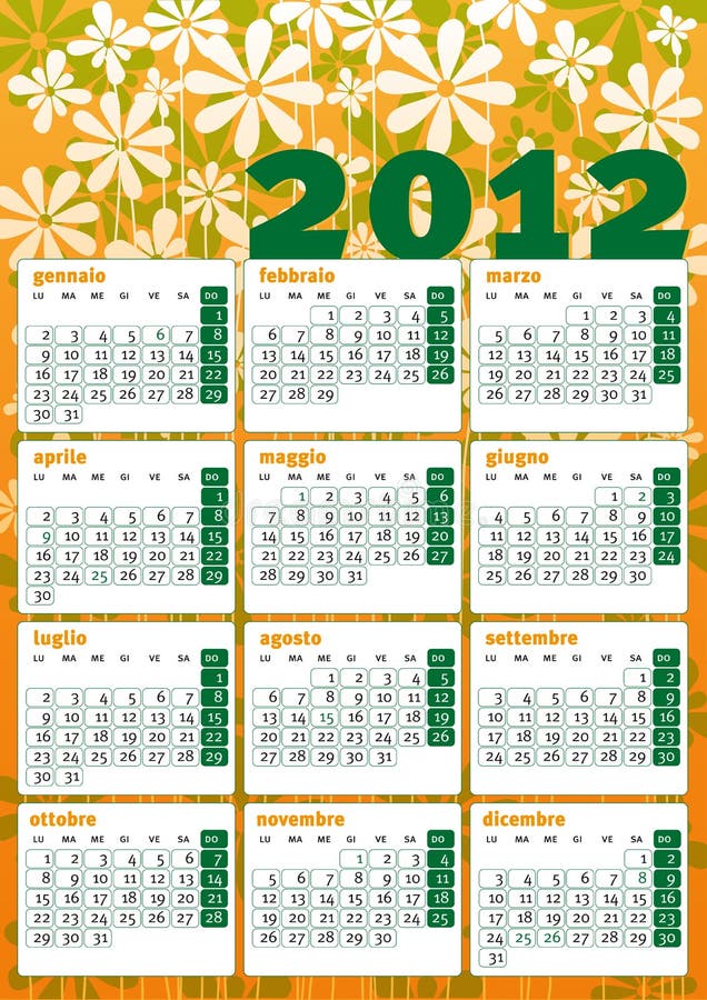 Vintage seventies 2012 calendar