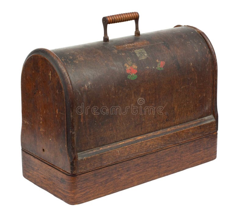 Vintage Sewing Machine Case Stock Image Image of ancient, wood 26445513
