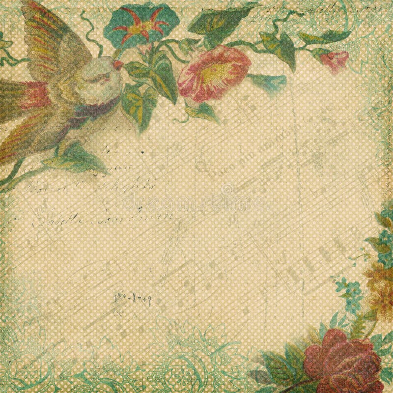 Vintage Shabby Chic background with flowers stock photo Vintage Shabby Chic background with flowers stock photo