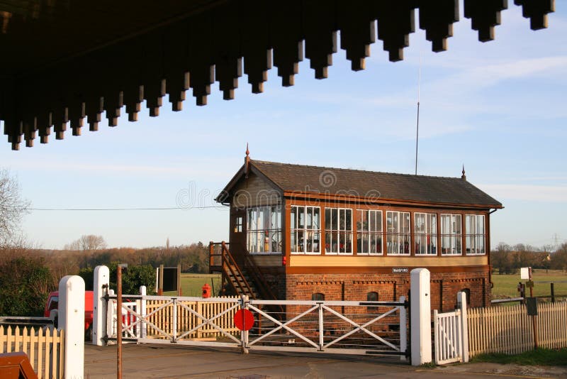 Vintage Signal Box stock photo