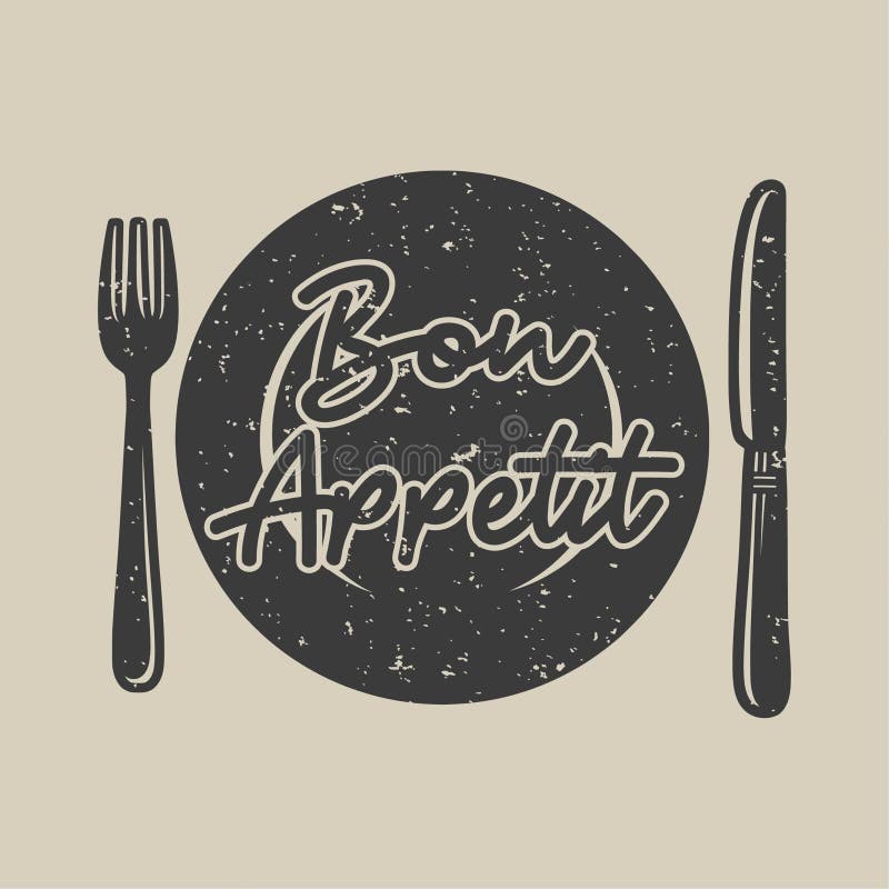 Vintage Bon Appetit Poster - Chalkboard. Stock Vector - Illustration of ...