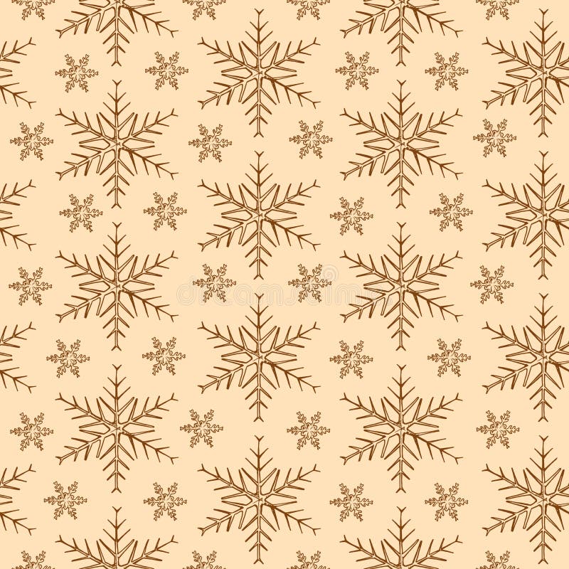 Vintage Snowflakes Background Stock Vector - Illustration of seamless