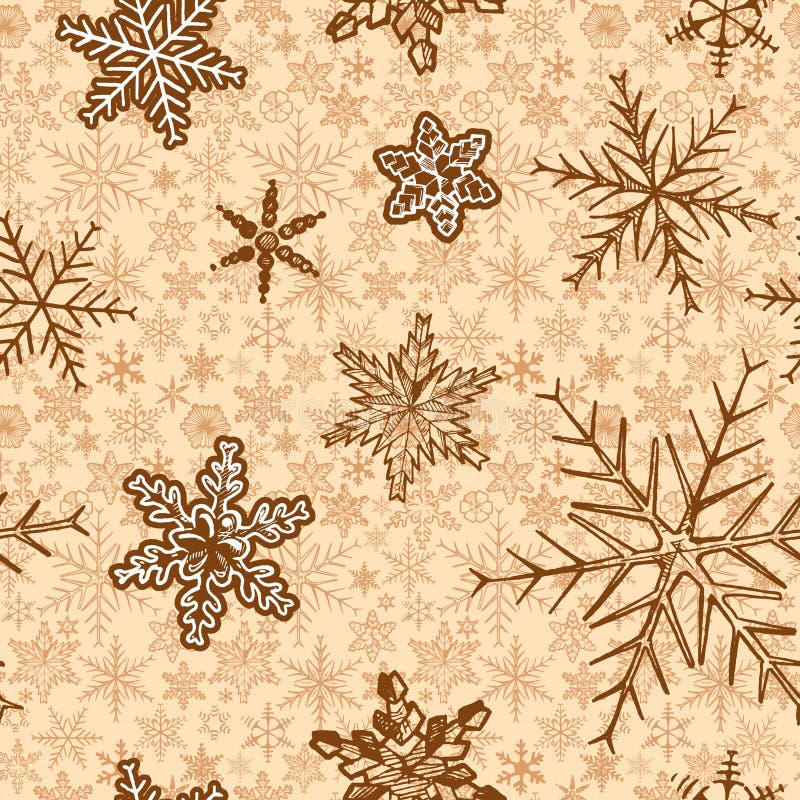 Vintage Snowflakes Background Stock Vector - Illustration of gift