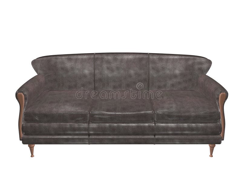 Vintage sofa stock photo. Image of furniture, wood, round 40743246
