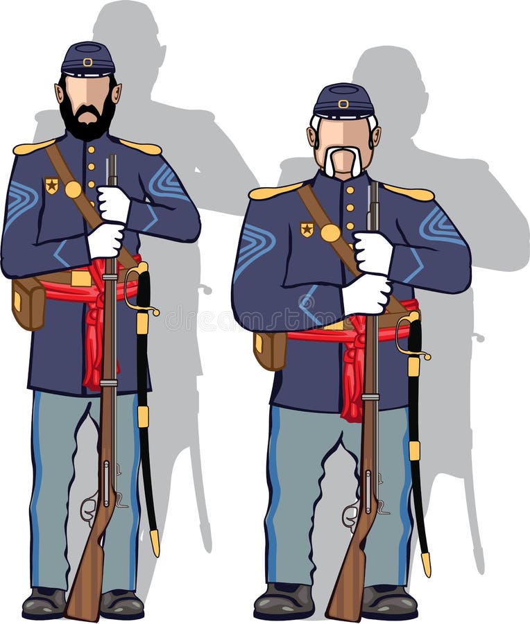 union and confederate soldiers clipart