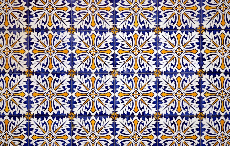 Vintage Spanish Style Ceramic Tiles Stock Image Image of ancient