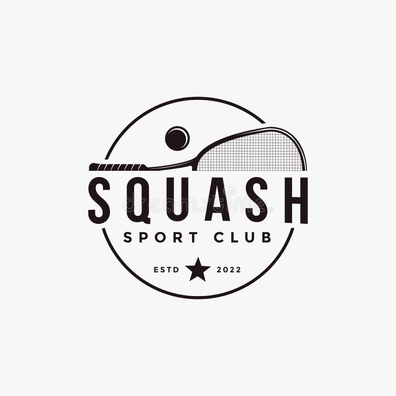 Vintage Squash Logo Icon Vector Stock Vector Illustration of