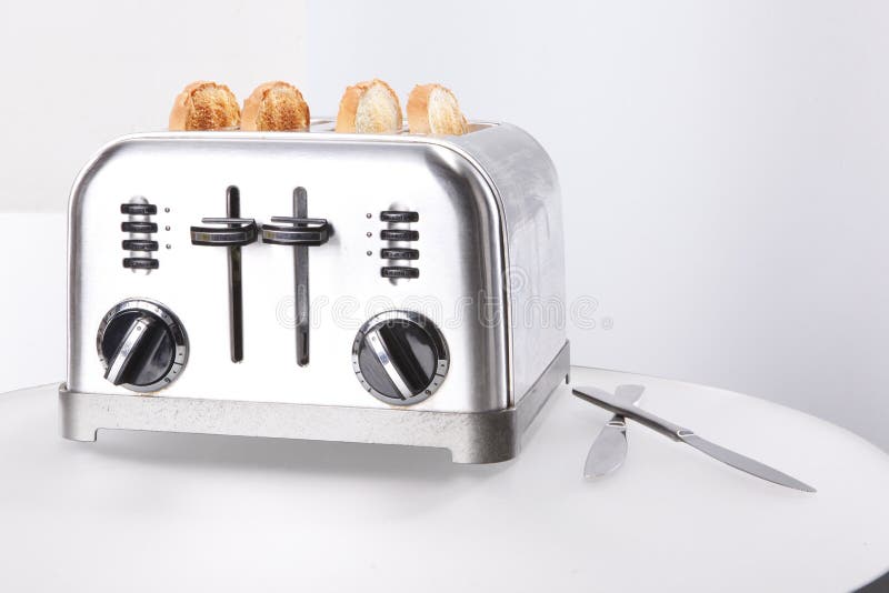Vintage Stainless Steel Toaster Stock Image Image of kitchen, cooked