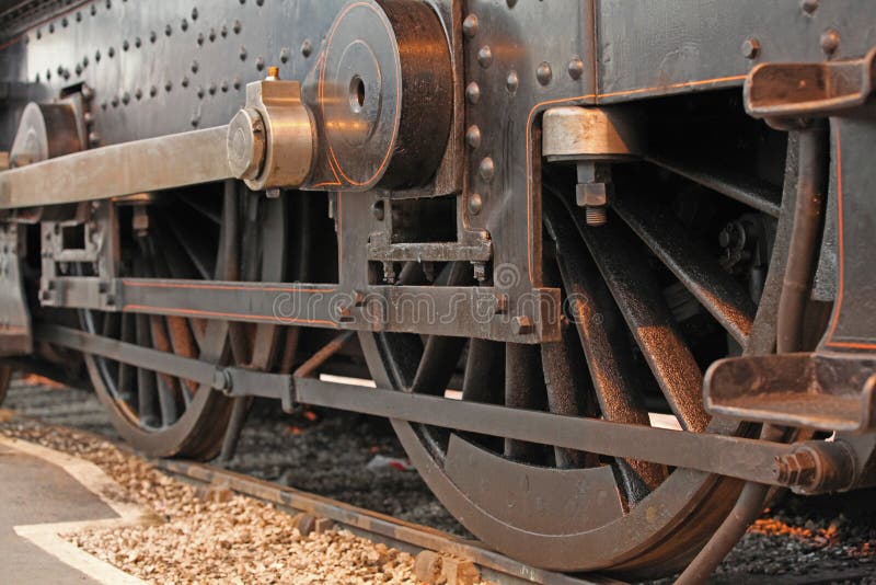 Vintage steam train wheels