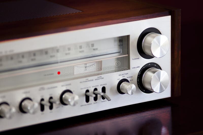 Vintage Stereo Radio Receiver Stock Photo Image of dark, tumbler