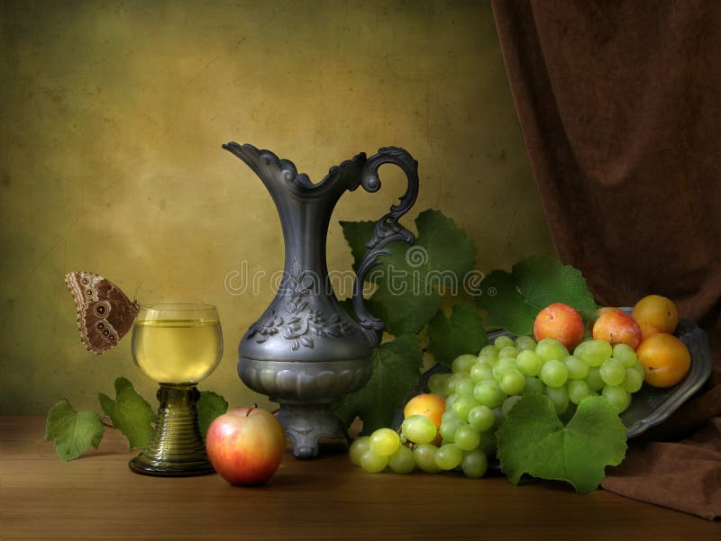 Vintage still life with fruit