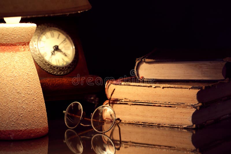 Lamp And Books