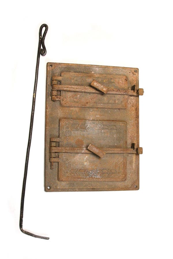 Vintage Stove Door and Fireplace Irons Stock Photo Image of coal
