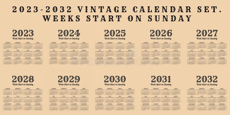 Calendar Vintage 2023 Stock Illustrations – 1,132 Calendar Vintage 2023 ...