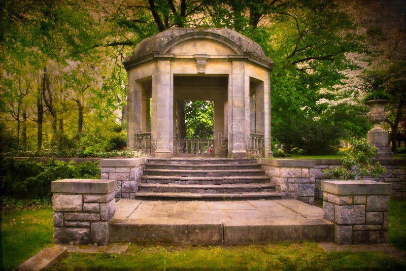 Vintage Style Garden Gazebo Stock Image Image of floral, aged 32719099