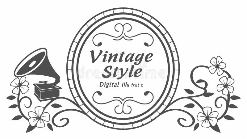 Vintage style label frame, retro design element vector design Generative AI. A vintage style label frame, representing retro design elements, vintage aesthetics, and classic labels for branding projects, vintage product packaging, or retro,themed designs vector design Generative AI