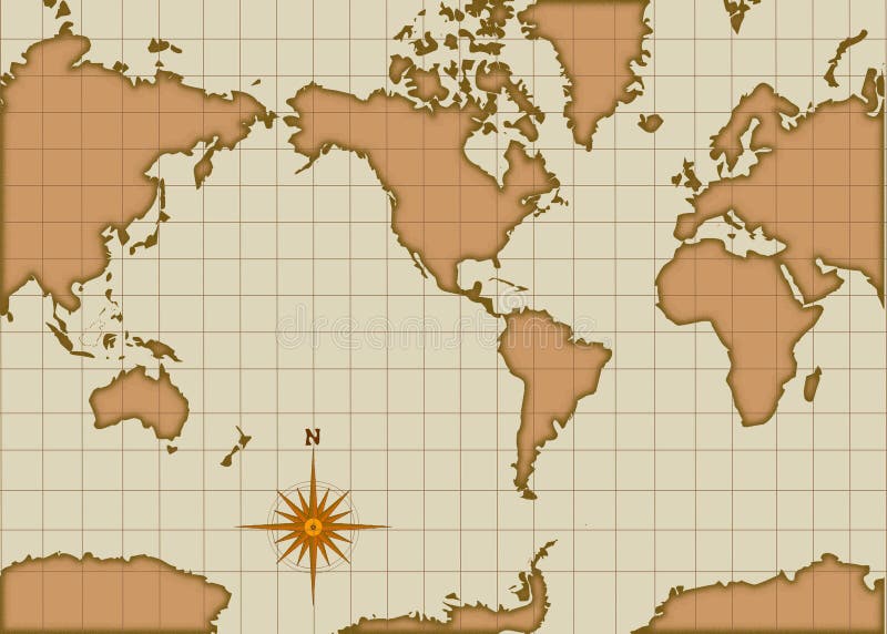 Vintage style map vector illustration