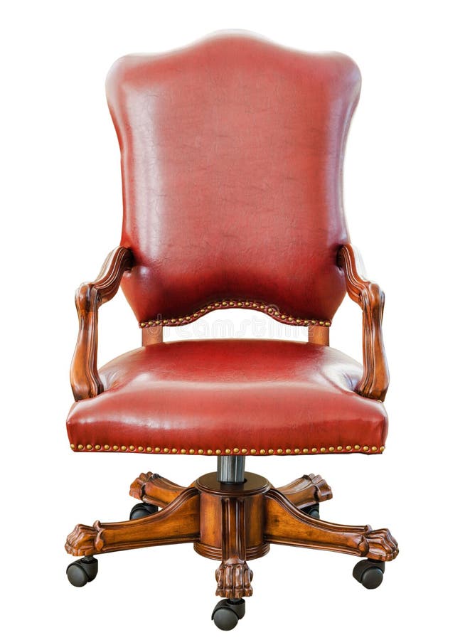 Vintage style red leather chair