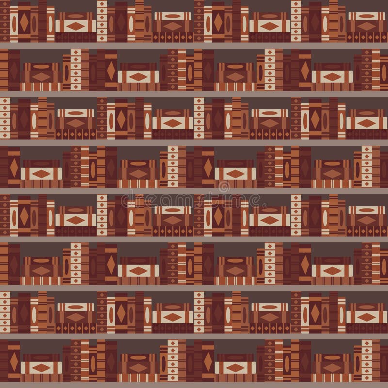 Library Seamless Pattern stock illustration