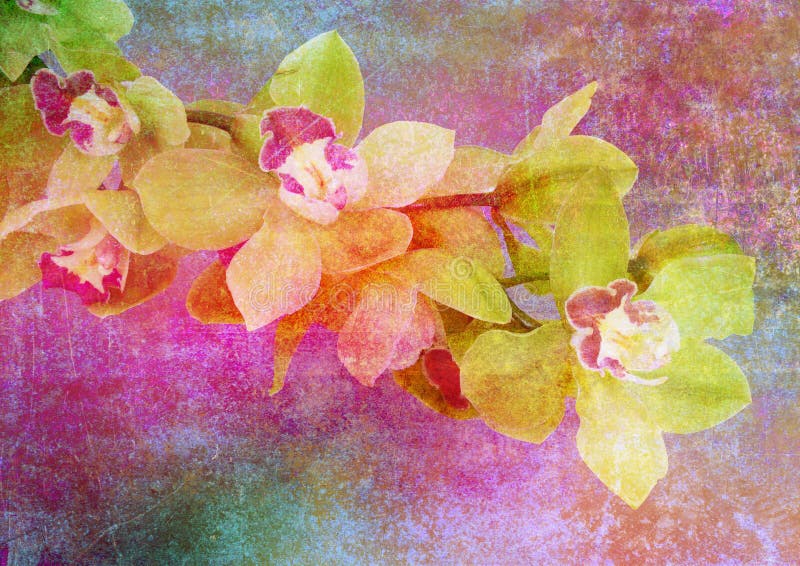 Vintage stylized floral picture