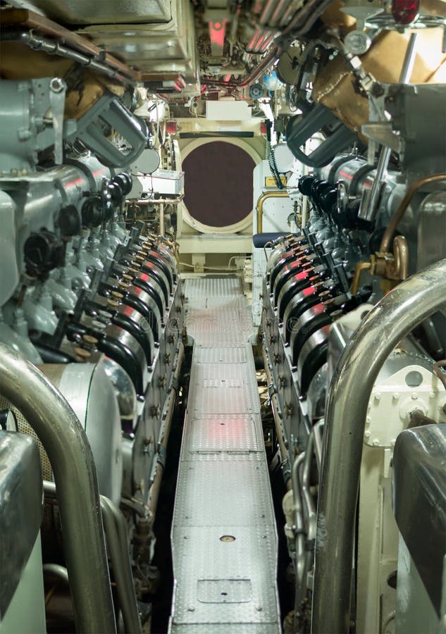 Vintage Submarine Engine Room royalty free stock images Vintage Submarine Engine Room royalty free stock images