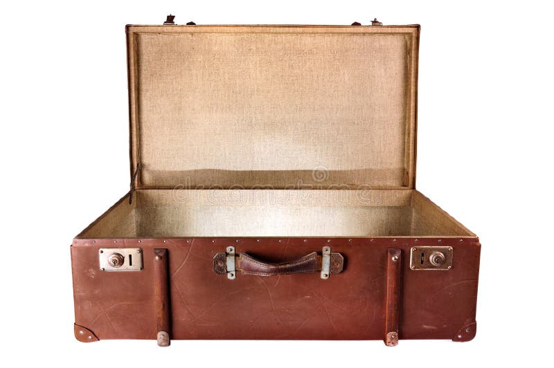 Vintage Suitcase isolated on white royalty free stock photos Vintage Suitcase isolated on white royalty free stock photos