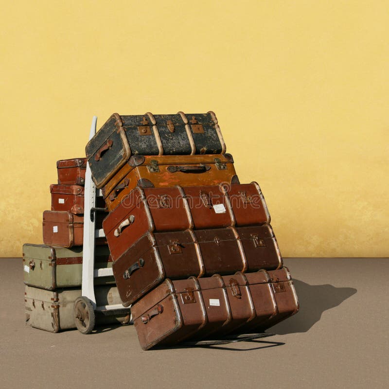 Vintage Suitcases stock photo. Image of stack, vacation - 22728394