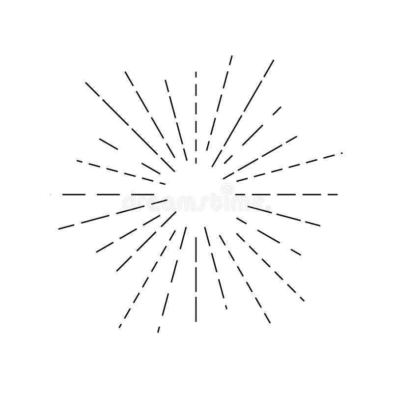 Simple Line Sun Logo Design Icon Vector Template Stock Vector