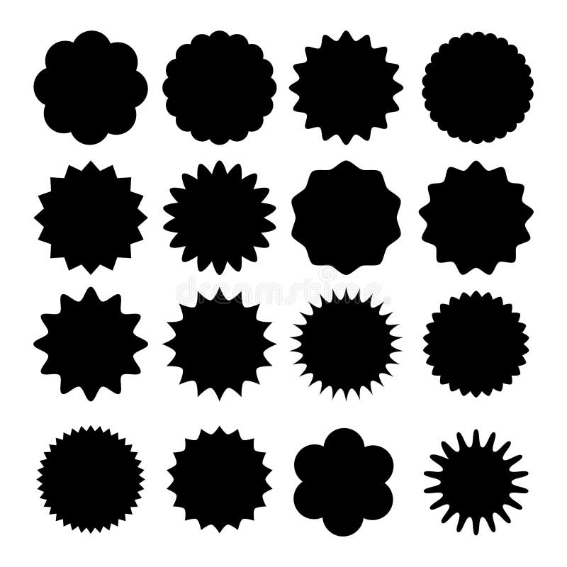 Vintage Sunburst Sale Stickers, Burst Rays Promo Button and Sun Bursts