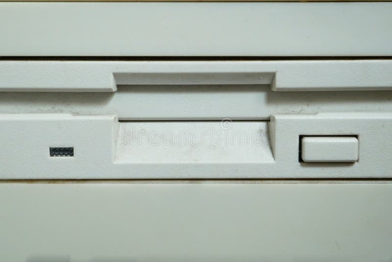 Vintage System Unit of Computer by CPU, Old Desktop Computer Stock