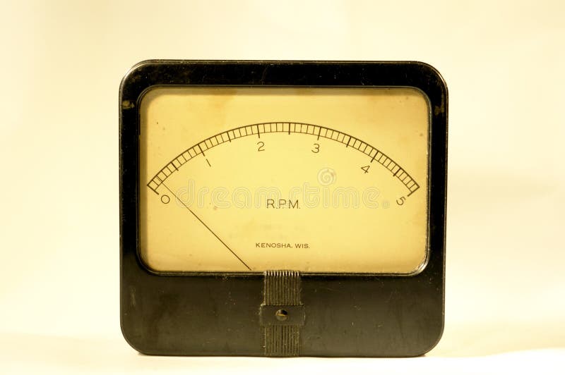 Vintage Tachometer stock photo. Image of electronic, antique 65030