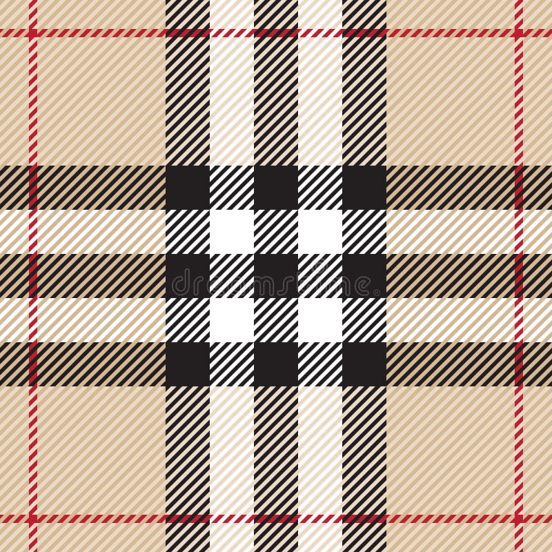 Burberry Plaid Texture Seamless Pattern Editorial Stock Image -  Illustration of geometric, irish: 192222229