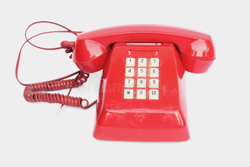 Vintage Telephone of with Handset Lifted Stock Photo Image of