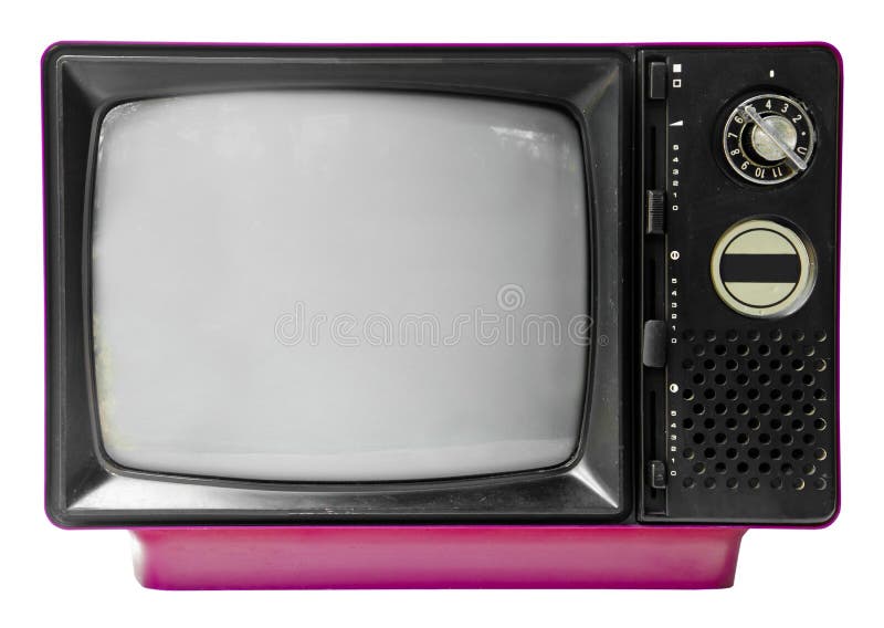 Vintage television isolated on the white background royalty free stock image Vintage television isolated on the white background royalty free stock image