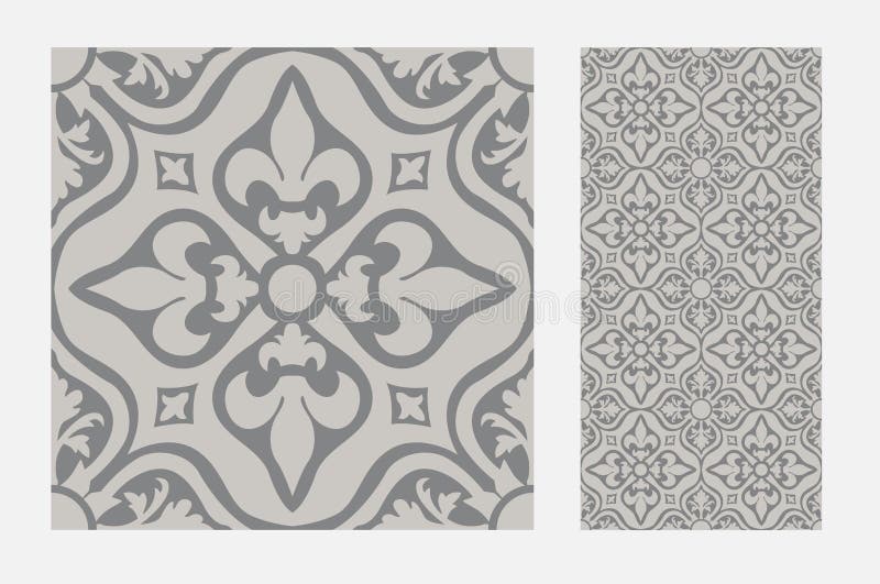 Vintage tile wall craft design patterns