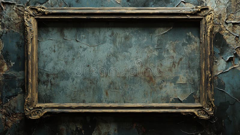 Vintage Tom bildruta på texturerad blå och grön bakgrund royaltyfri illustrationer