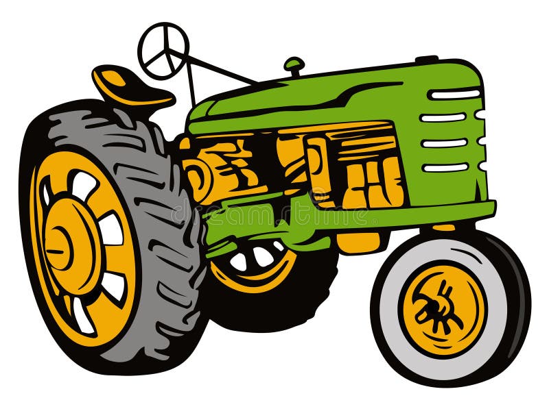 Download Vintage tractor green editorial photography. Illustration of tractor - 3147447