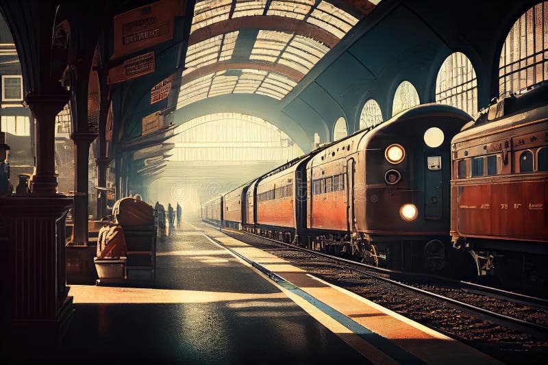 Platforms Station Train Stock Illustrations – 72 Platforms Station ...