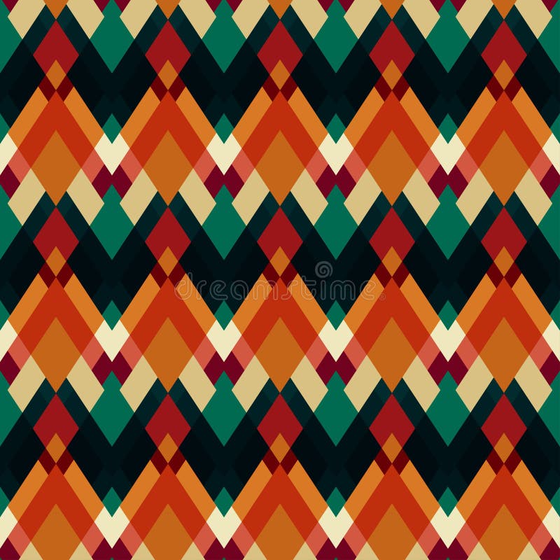 Vintage triangle seamless pattern stock illustration