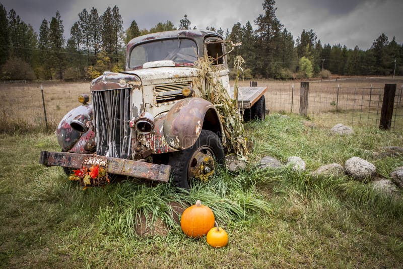 Vintage truck on display.